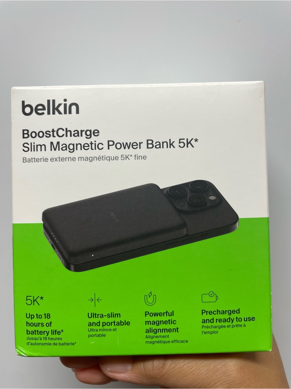 belkin BoostCharge Slim Magnetic Power Bank 5K - Black